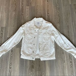 White Distressed Denim Jacket